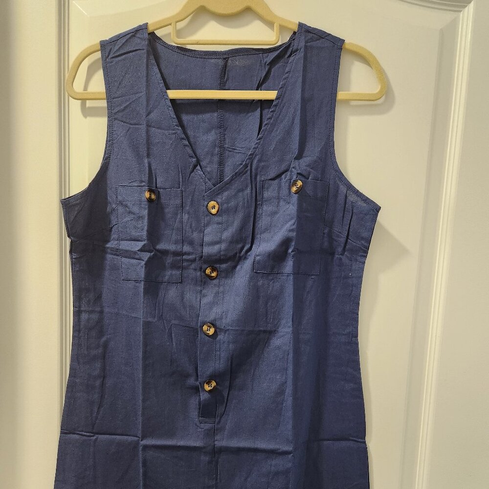 Sleeveless Linen Jumpsuit